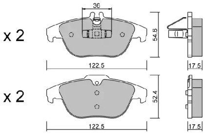 Комплект тормозных колодок AISIN BPMB-2002